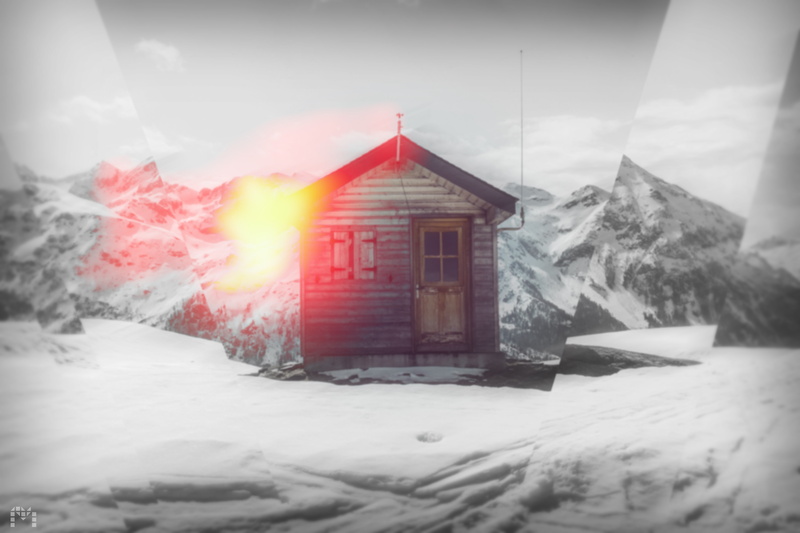 hills, snow, 5K, winter, mountains, Alps, cold, house