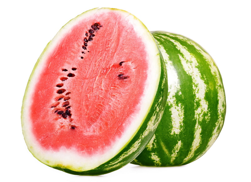 isolated, red, eat, melon, green color, ripe, cut, cross section, nutrition, healthyfood, refreshment, fruit, studio shot, wellbeing, no people, food and drink