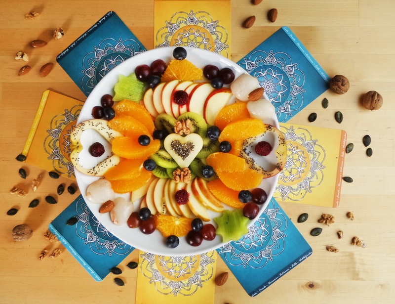 indulgence, fruit salad, dessert, floral pattern, healthy eating, blueberry, indoors, freshness, garden, raw food, temptation, nutrition, still life, vegan