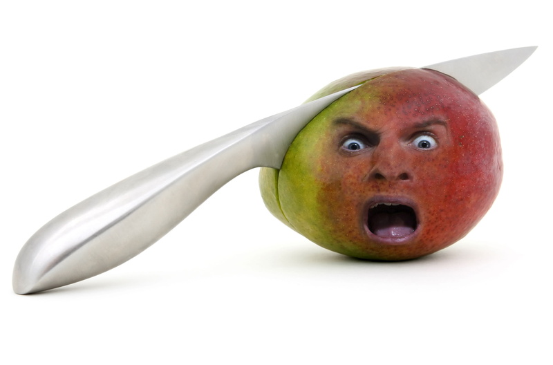 close-up, mango, portrait, shock, bizarre, single object, aggression, surprise, ripe, cut out, surreal, healthy eating, 4K, freshness, fun, food, apple - fruit