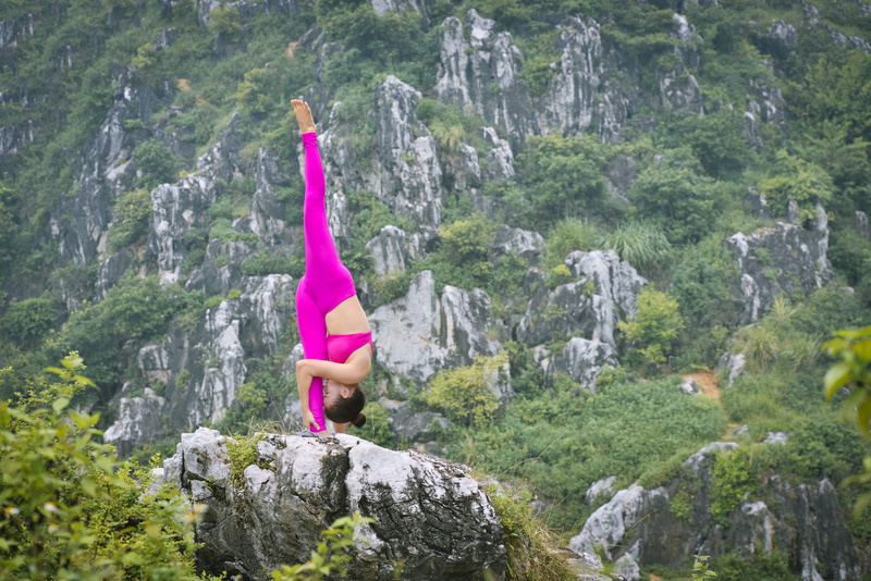 nature, gymnastics, pose, girl, yoga, 5K, harmony, background