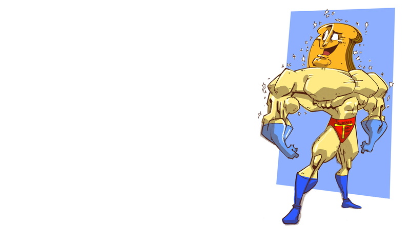 toast, and, stimpy, hd, powdered, 1080P, man, ren, cartoon/comic, white