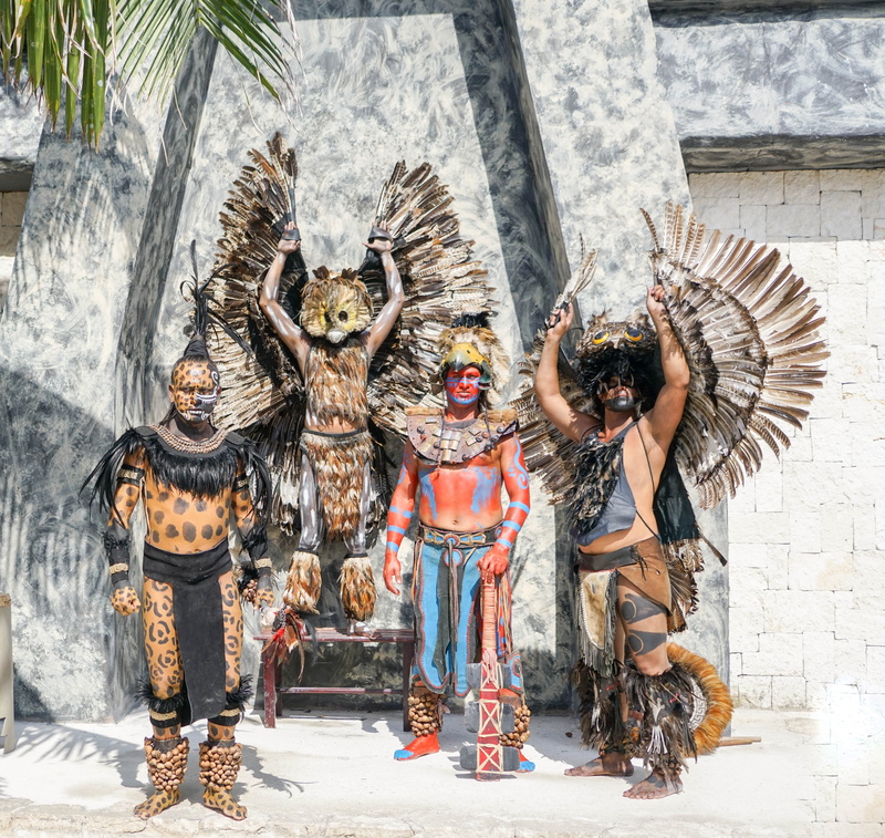 people, day, headdress, travel, performance, mexican, tribal, costume, portrait, entertainment, human representation, 5K, warriors, clothing, aztec, traditional clothing