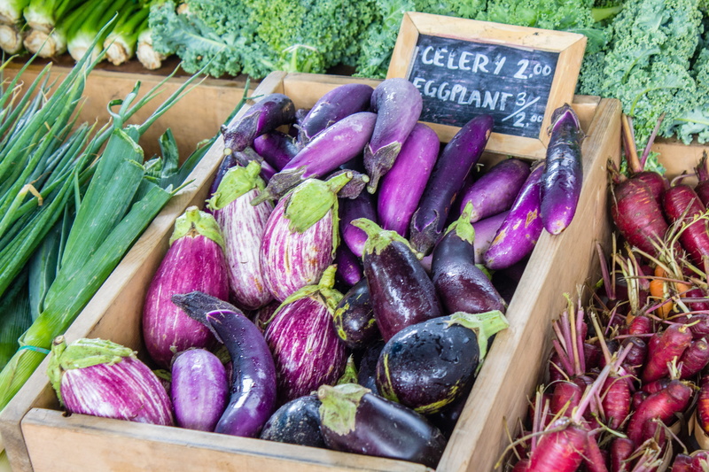 no people, market, farmers market, 5K, purple, retail, food and drink, abundance, carrot, food, market stall, michigan, veggies, organic, for sale, eggplant