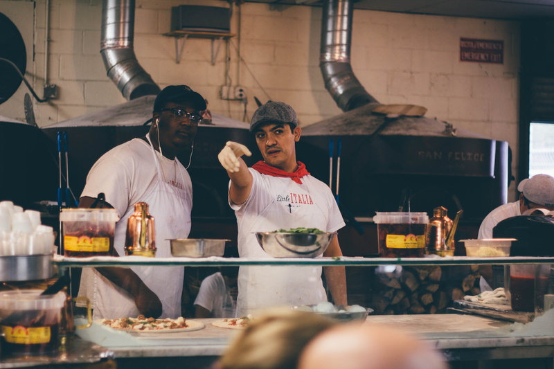 business, occupation, preparing food, antico, young men, preparation, working, commercial kitchen, uniform, freshness, two people, pizza, atlanta, united states