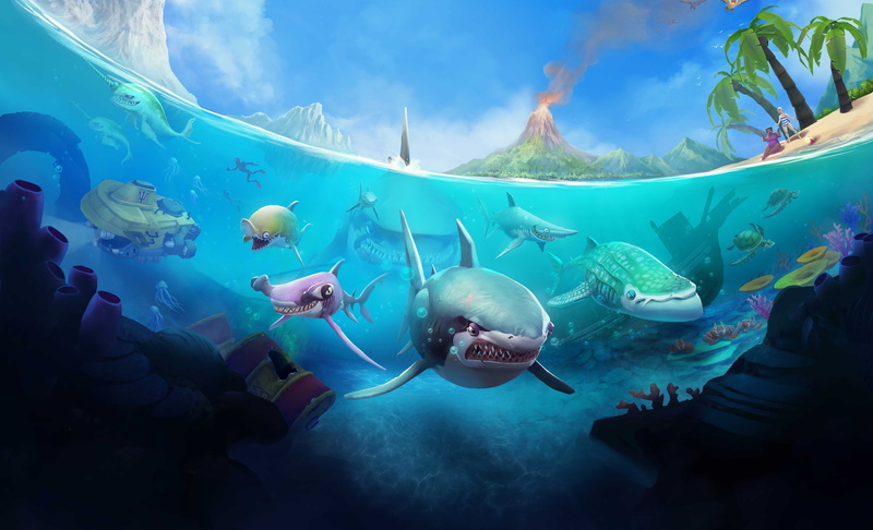 animal wildlife, fish, undersea, water, 4K, blue, hungry shark world 4k hd  for  download, sea, vertebrate, school of fish, marine, tropical fish, animal themes