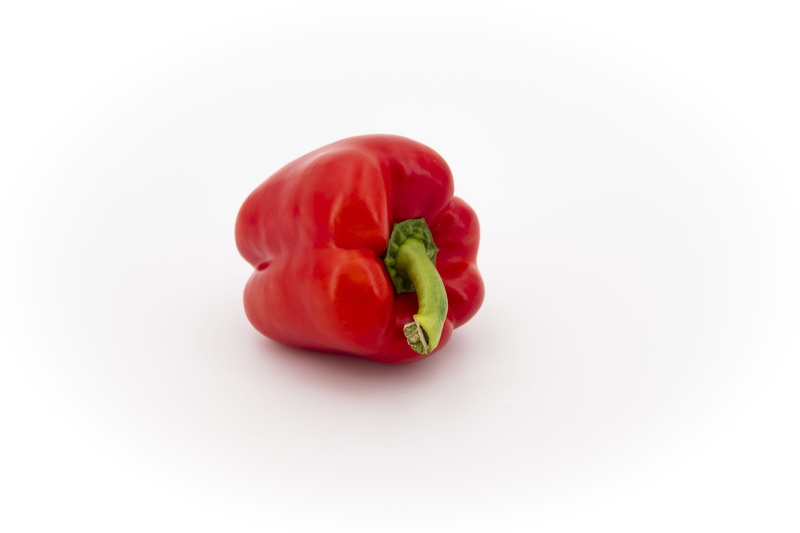 bell pepper, nutrition, paprika, capsicum, pepper - vegetable, indoors, food, 5K, white background, studio shot, food and drink, dieting, nachtschattengewächs