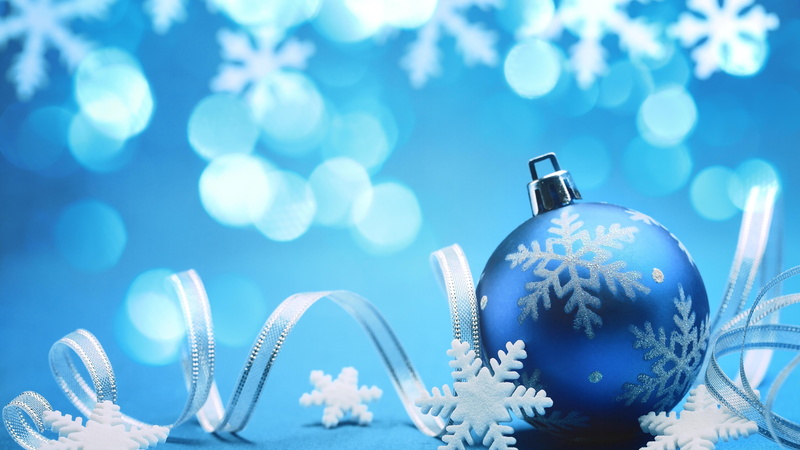 snow, printed, balls, New Year, Christmas, 5K, bauble, flakes, decorations, blue