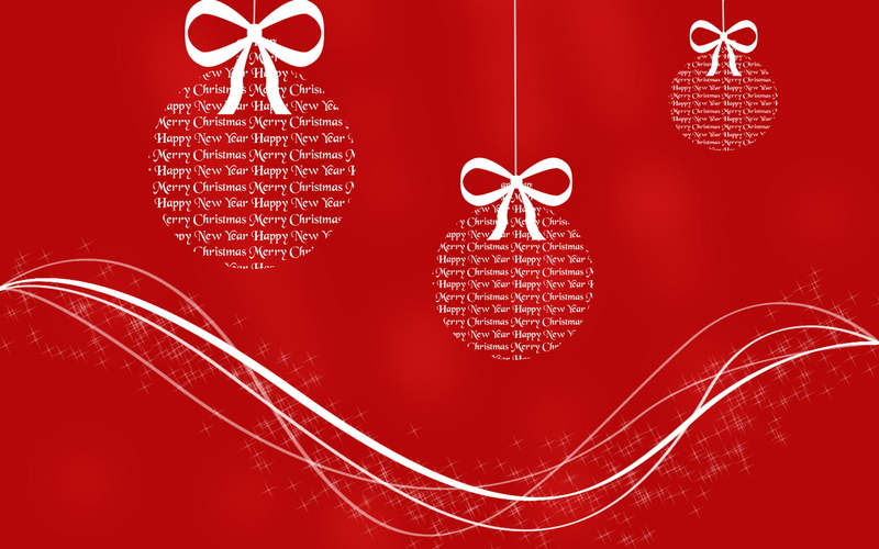 christmas, simple, white, red, merry, 1080P, hd, floral, textile