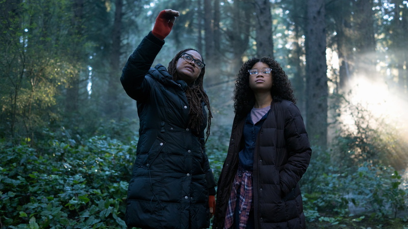 A Wrinkle in Time, coats, two, standing, black, Ava DuVernay, women, Storm Reid, 4K, forest, zip, 4k