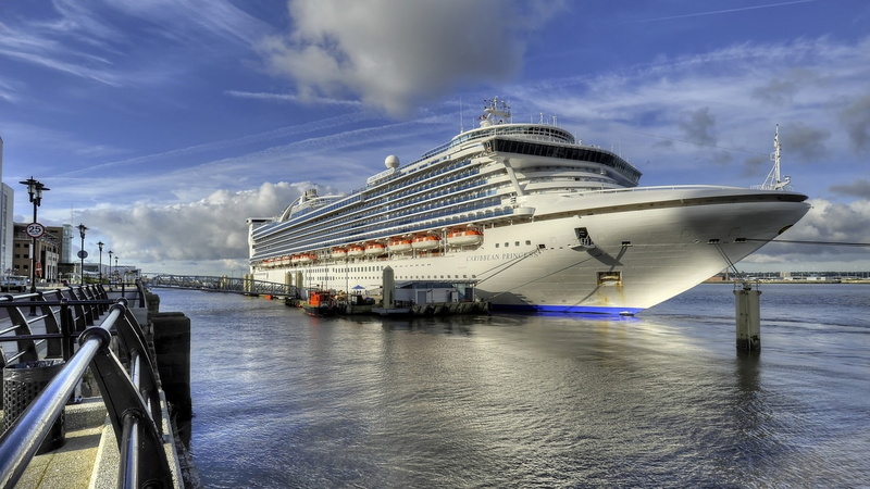 outdoors, nautical vessel, water, mode of transportation, 1080P, transportation, day, pier, no people, business, harbor, nature, cloud - sky, cruise, shipping