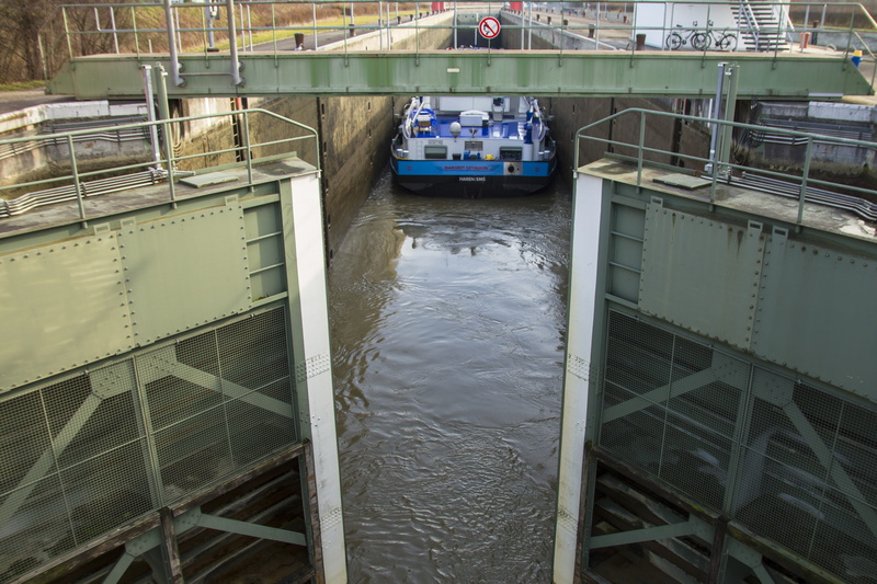 no people, day, industry, mooring, nature, rhine, nautical vessel, waterfront, lock, passenger craft, the passage of the gateway, motor tanker, harbor
