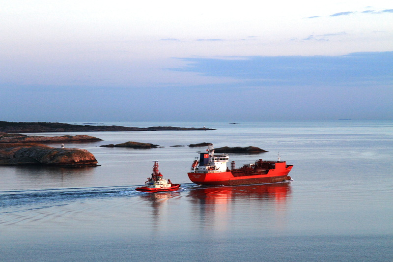 water, no people, lighthouse, sea, ship, travel, tranquil scene, transportation, horizon, mode of transportation, cloud - sky, rocky coast, tug, scenics - nature