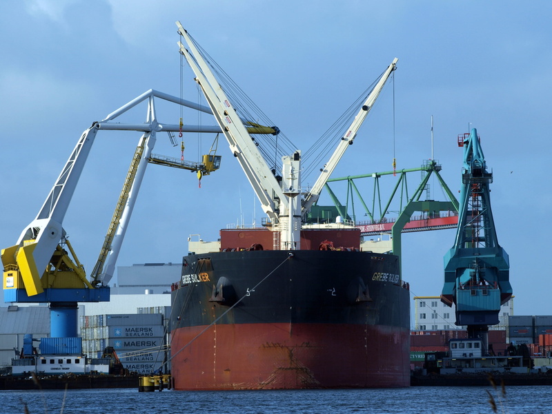 industrial ship, harbour crane, load crane, container, transportation, commercial dock, business, nautical vessel, machinery, steamer, port, Load, frachtschiff