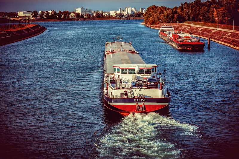 shipping, 4K, business, freight transportation, rhine cruises, sea, waterfront, high angle view, ship, transportation, sailing, outdoors, mode of transportation