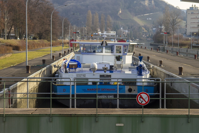 no people, mode of transportation, port, mineral oil transport, transport system, transportation, sluice system, land vehicle, birsfelden, railing, sign