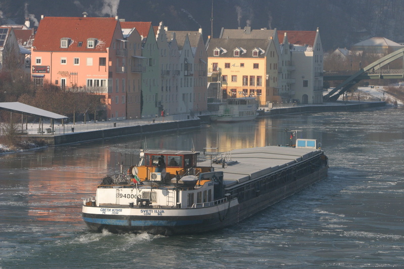 city, transportation, outdoors, reflection, architecture, main danube canal, port, building, mode of transportation, 2K, river, harbour row, water, no people