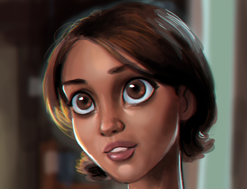 beauty, Jessica Alba, Idle Hands, art, 2K, look, eyes, girl, hand killer
