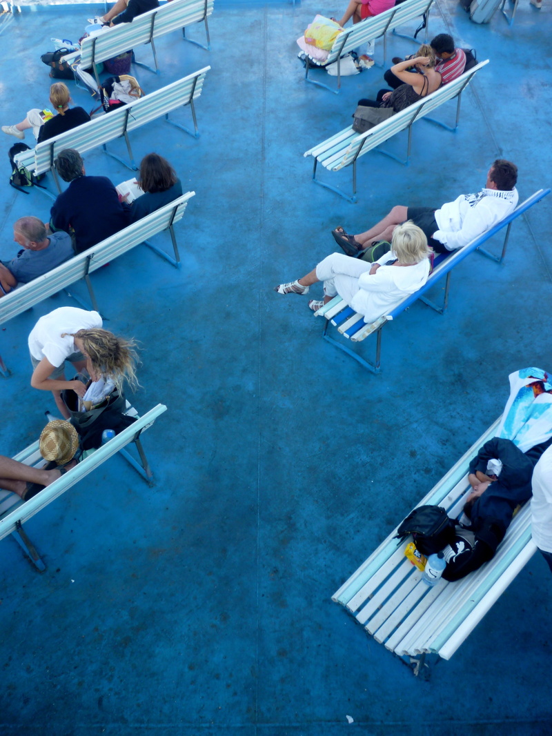 idleness, women, adult, blue, large group of people, men, indoors, day, group of people, seat, group, full length, relaxation, crowd, student, high angle view