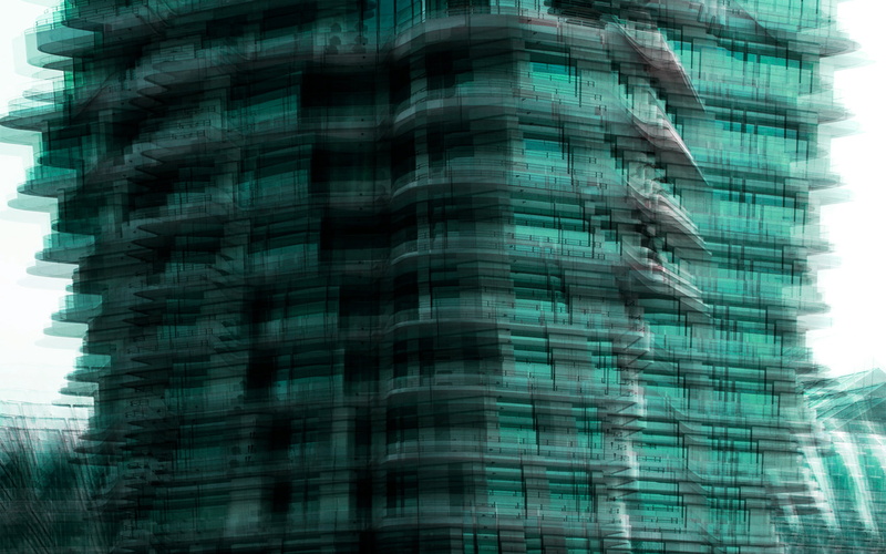 skyscraper, tower, art, 4K, city, glass - material, day, nature, glass, financial district, digital composite, green, no people, building, outdoors, tall - high