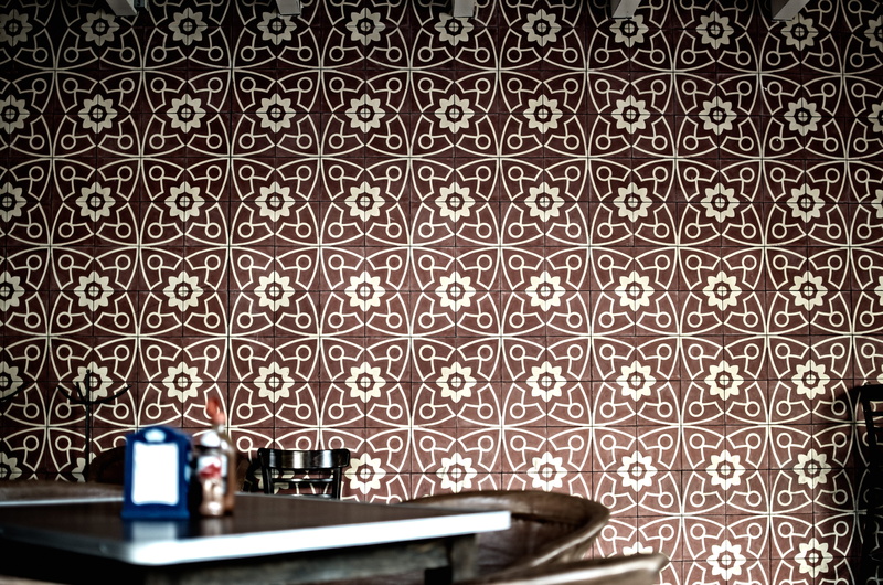 floral pattern, wall - building feature, flooring, full frame, shape, untitled, household equipment, still life, pattern, built structure, metal, wall