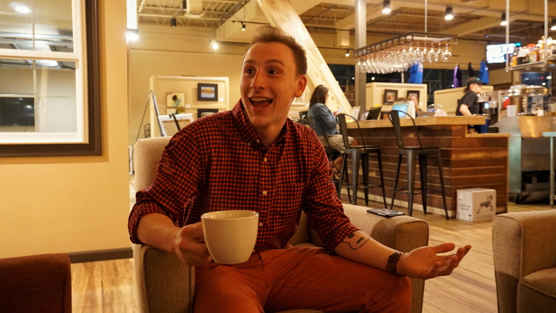 coffee, coffee - drink, food court, couch, chair, restaurant, fun, talking, emotion, happiness, 5K, cup, food and drink, indoors, drinking, lawrence ks