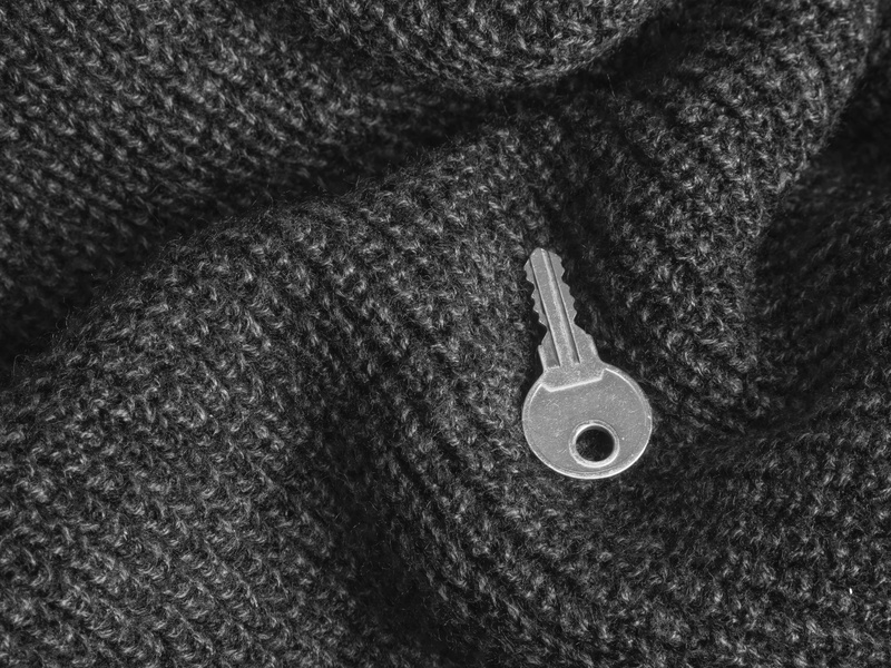 gray, still life, textured, access, key, single object, black and white, 4K, studio shot, button, no people, pattern, clothing, white, softness, elegant