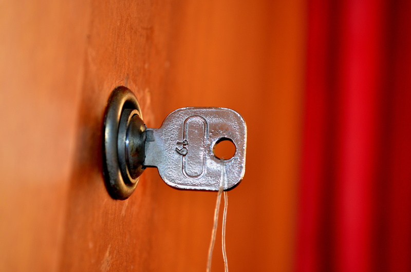 key, wood - material, silver colored, keys, handle, opening, close-up, locked, focus on foreground, access, protection, closed, lock, entrance, metal, no people