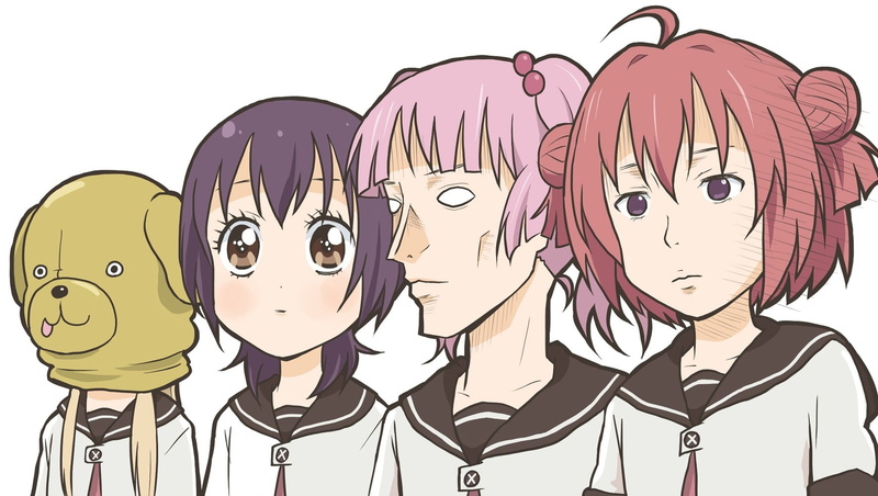fun, displeased, animal body part, adult, yuru yuri anime girls akaze akari yoshikawa chinatsu funami yui toshinou kyouko, communication, mammal, healthcare and medicine