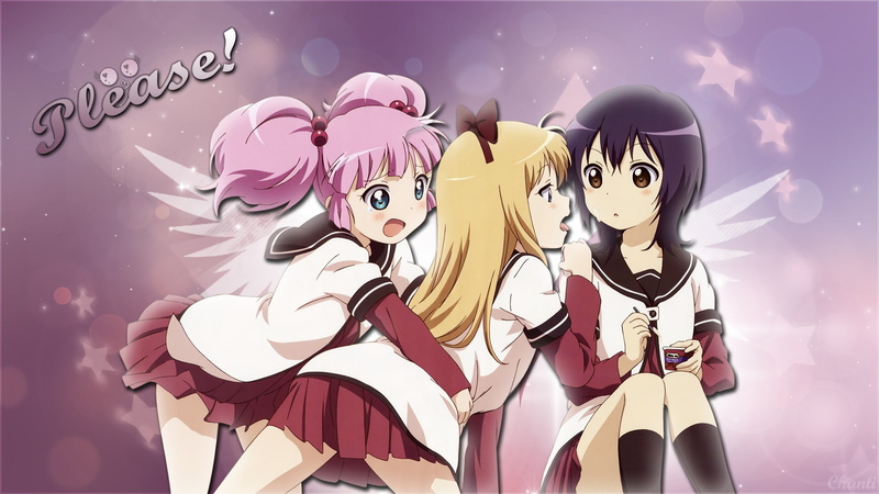 Toshinou Kyouko, Yoshikawa Chinatsu, Yuru Yuri, 1080P, anime, Colorful, Funami Yui