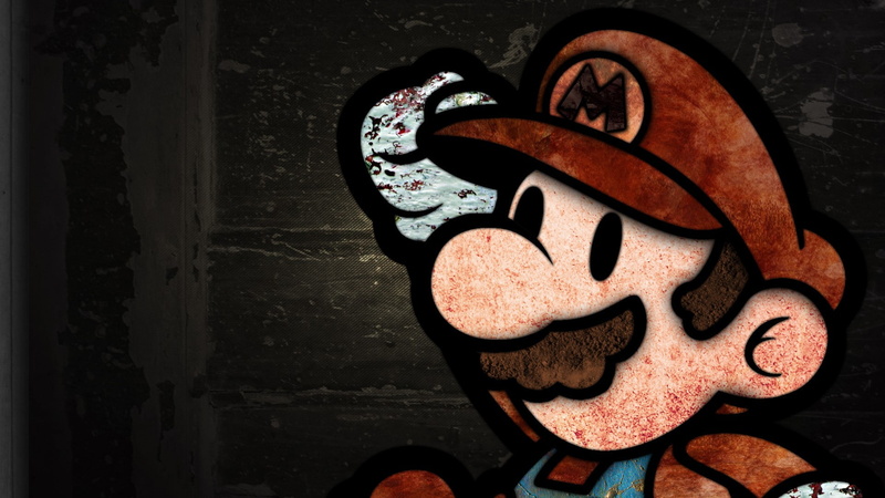 artwork, Super Mario, video games, 1080P, Nintendo, grunge