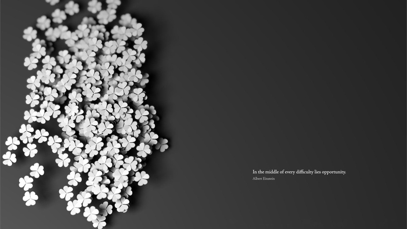 monochrome, facts, 1080P, text, albert, einstein, shamrock, hd, art, x