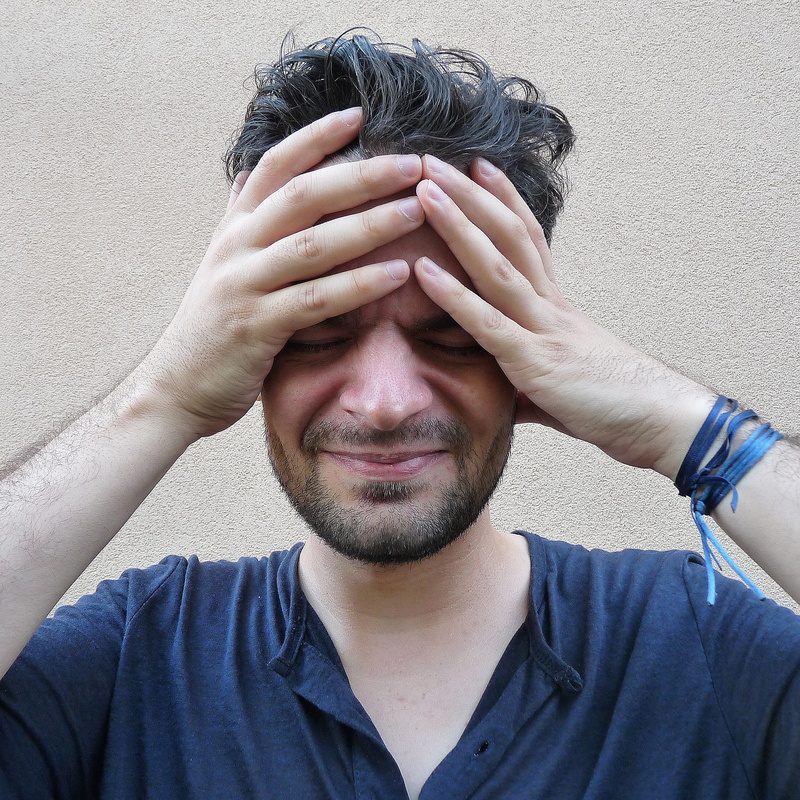 portrait, head in hands, unhappy, young men, obscured face, looking at camera, depression - sadness, headshot, stress, headache, human face, stressed man