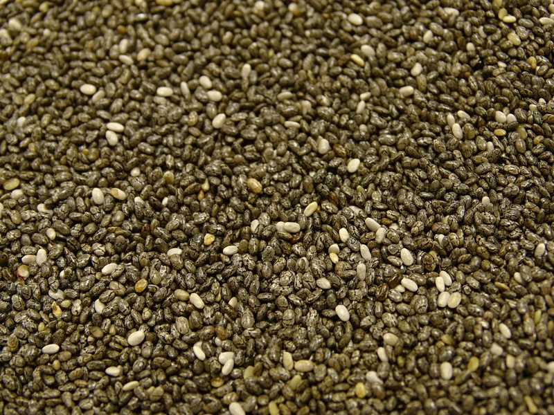 still life, high angle view, large group of objects, gravel, grain, no people, freshness, chia, abundance, 2K, hispanic sage, seeds, mexico, nature, pebble