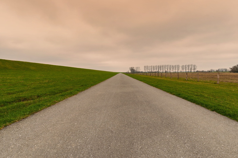 the way forward, diminishing perspective, asphalt, vanishing point, overcast, landscape, direction, sky, no people, single lane road, nature, cloud - sky