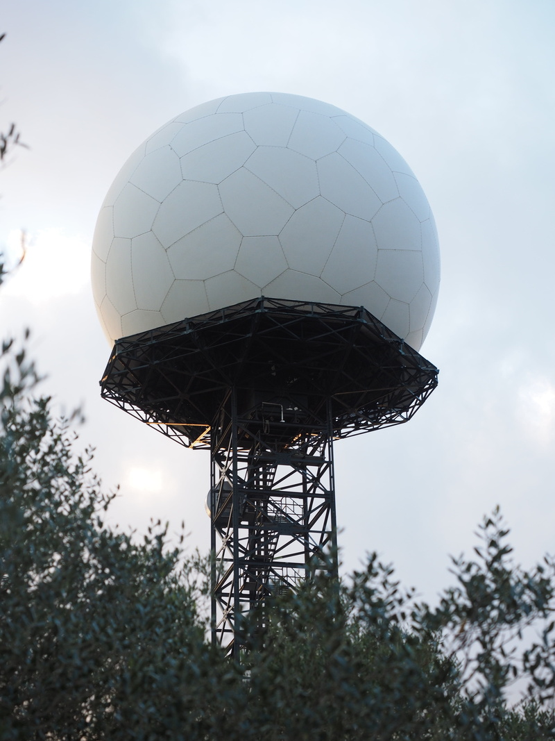nature, randa, sky, radar, connection, global communications, low angle view, built structure, sphere, tree, mallorca, communication, spherical, shape