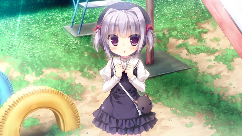 dress, Kimi e Okuru, playground, purple eyes, Nakajou Azusa, Sora no Hana, tire, twintails, 1080P