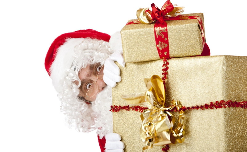 glasses, surprise, 1080P, look, claus, gifts, santa claus, christmas, santa