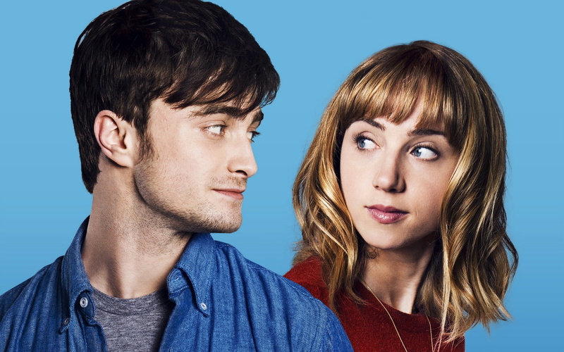 couple - Relationship, females, blue Background, casual Clothing, radcliffe, young Men, looking, cheerful, people, confidence, boyfriend, two People, studio Shot