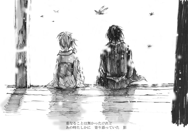 monochrome, request, kimono, character, 2K, clothes, hair, short, translation, yukata, tagme, japanese, akio06150, shino, gintama