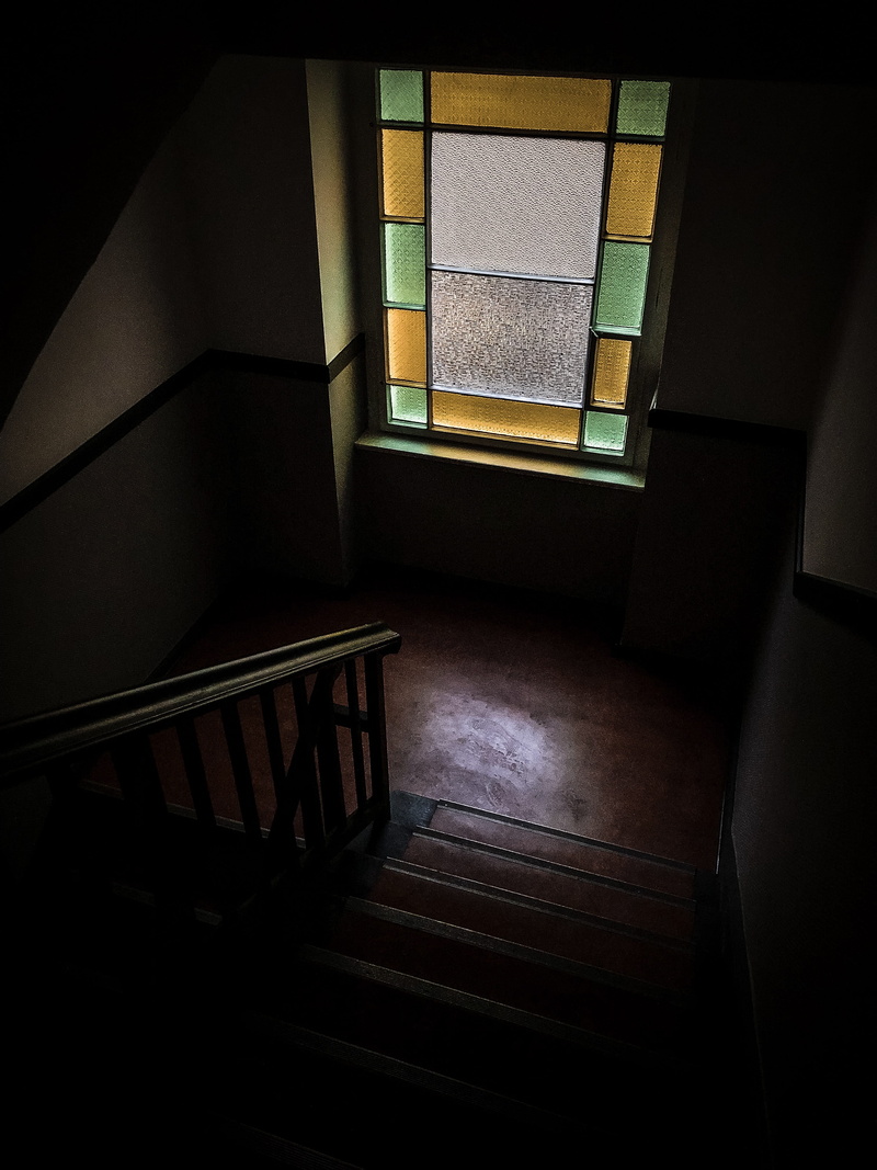 clear, built structure, sunlight, door, wood - material, origami, flooring, green, hardwood, railing, banister, absence, staircase, crypt, texture, building