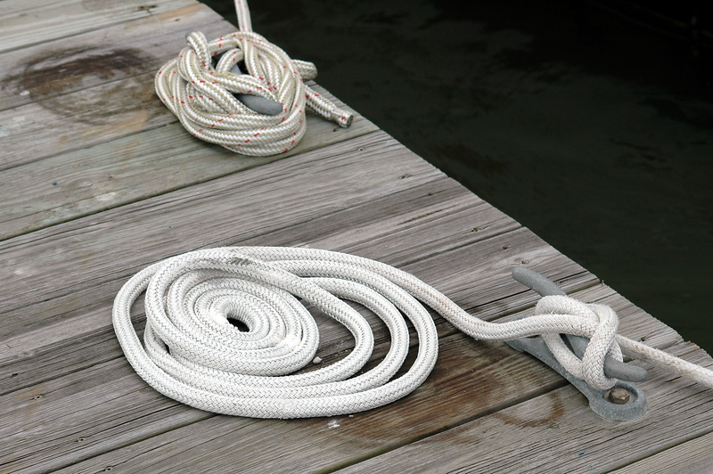 absence, safety, knot, textile, wool, nautical, day, boat mooring, tied up, still life, rolled up, white, marina, nature, equipment, white color, tie up