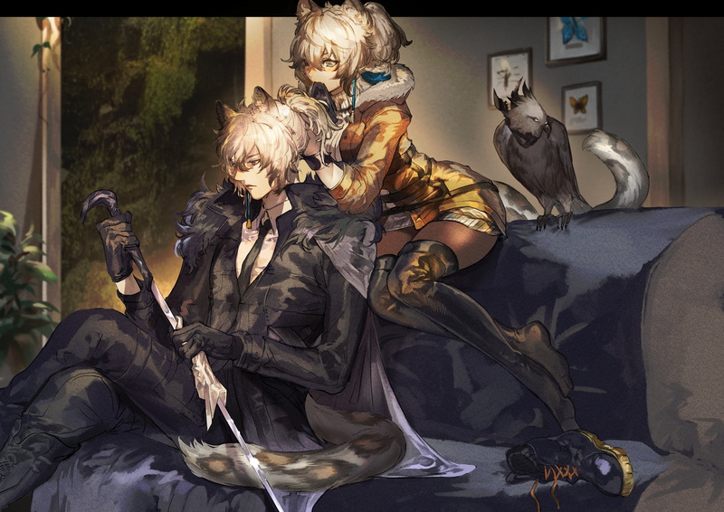 Arknights, anime boys, portrait display, 4K, anime girls