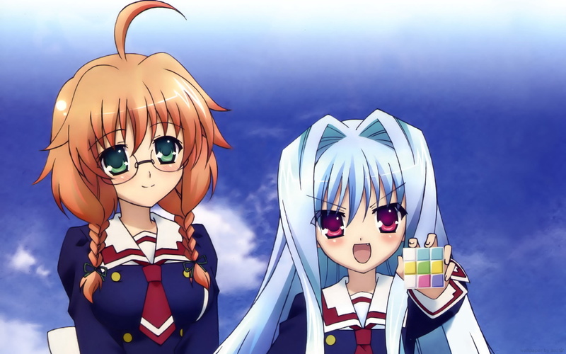 no people, glasses, focus on foreground, puzzle cube, day, male likeness, still life, toy, smiles, woman, human representation, sunglasses, creativity