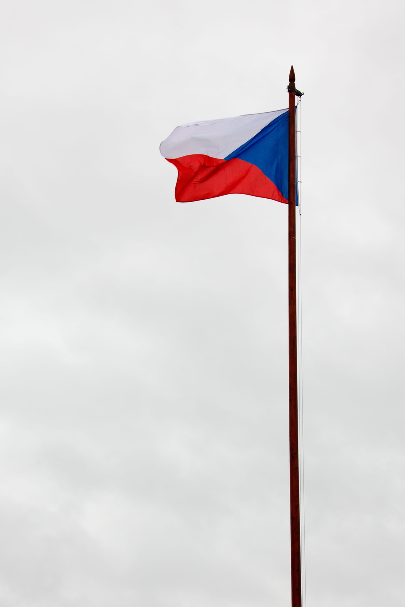 national, white, Czech, environment, symbol, sky, day, cloud - sky, Banner, nature, Republic, blue, low angle view, republic, Europe, wind, 4K, copy space