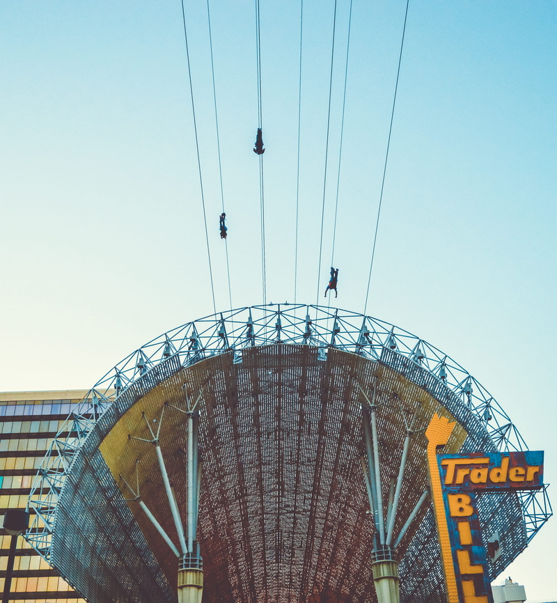 leisure activity, 4K, clear sky, fremont street, travel destinations, neonbrand, zip-line, nature, amusement park ride, zip line, arts culture and entertainment
