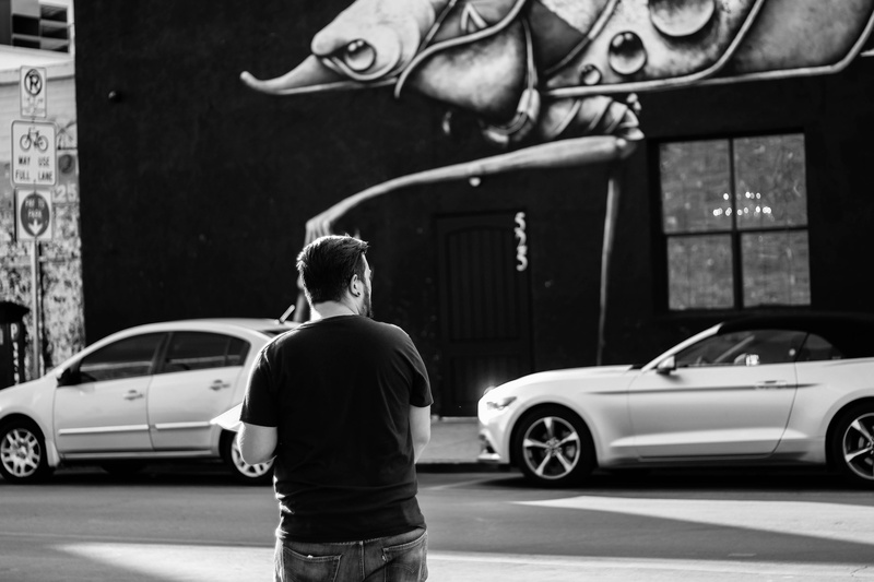 people, men, child, casual clothing, downtown, standing, united states, real people, day, adult, car, transportation, outdoors, street, daughter, leisure activity