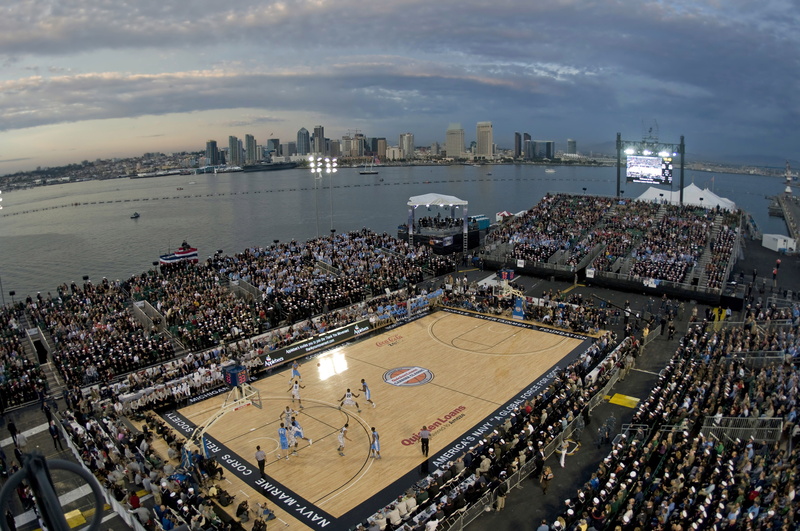 Stadium, nature, aerial View, cloud - sky, city, large group of people, water, Basketball, crowd, building exterior, competition, urban Scene, people, hardwood