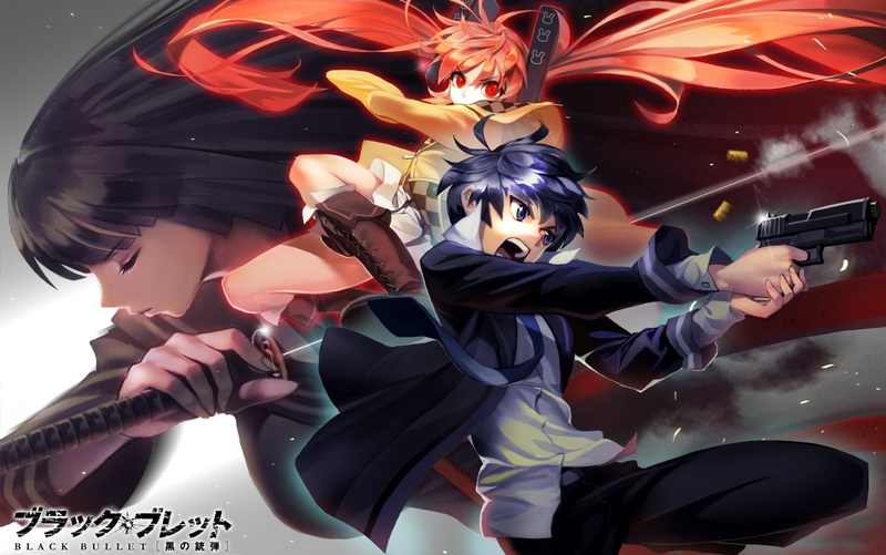 Anime, Black Bullet, Enju Aihara, Rentaro Satomi, 1080P