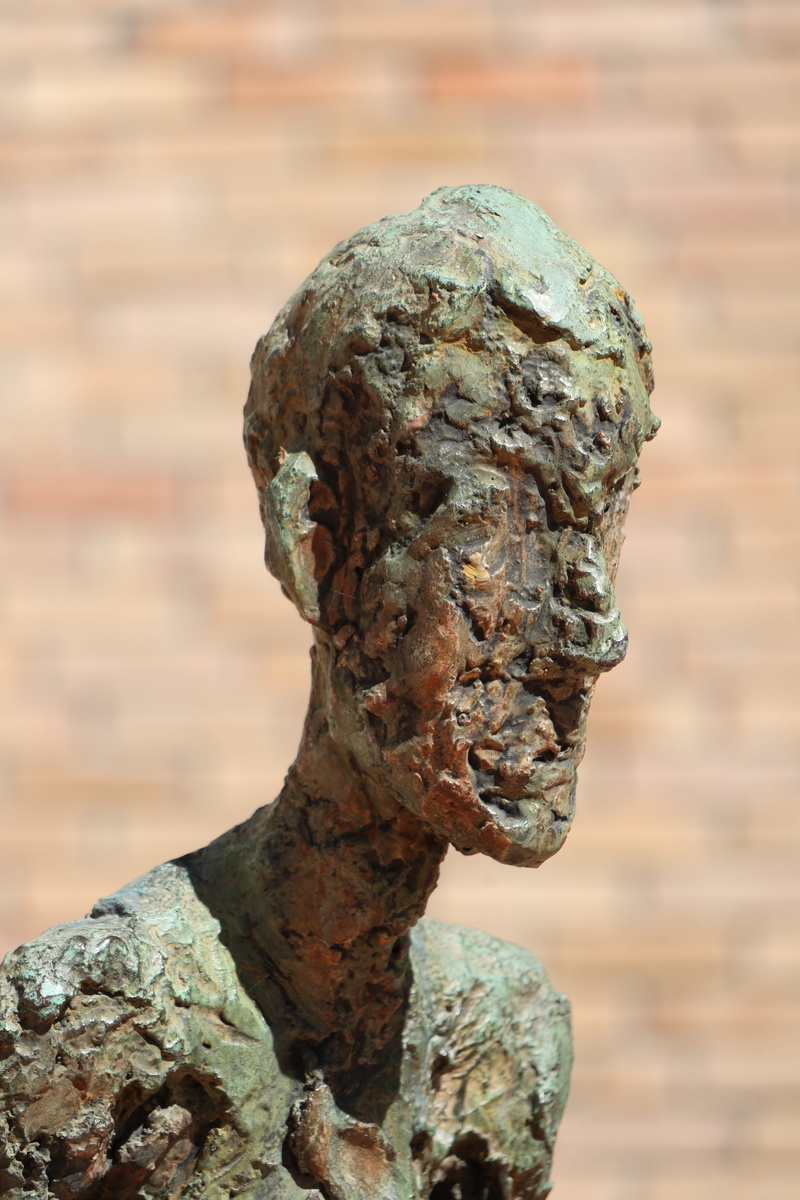 art and craft, hunched over, art, la colline des gardettes, still life, textured, close-up, detail, man, fondation maeght, statue, blur, 5K, craft, museum